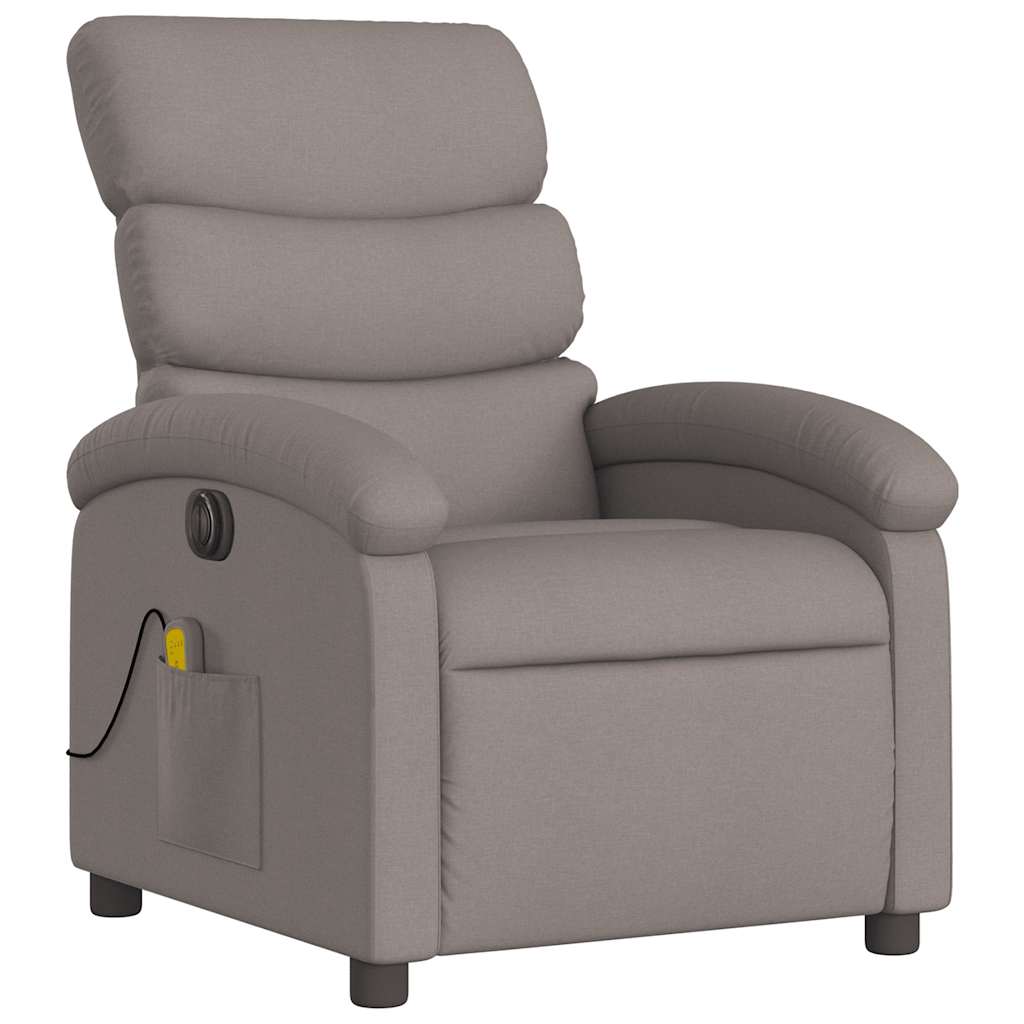 Fauteuil de massage inclinable électrique Taupe Tissu - XIOS