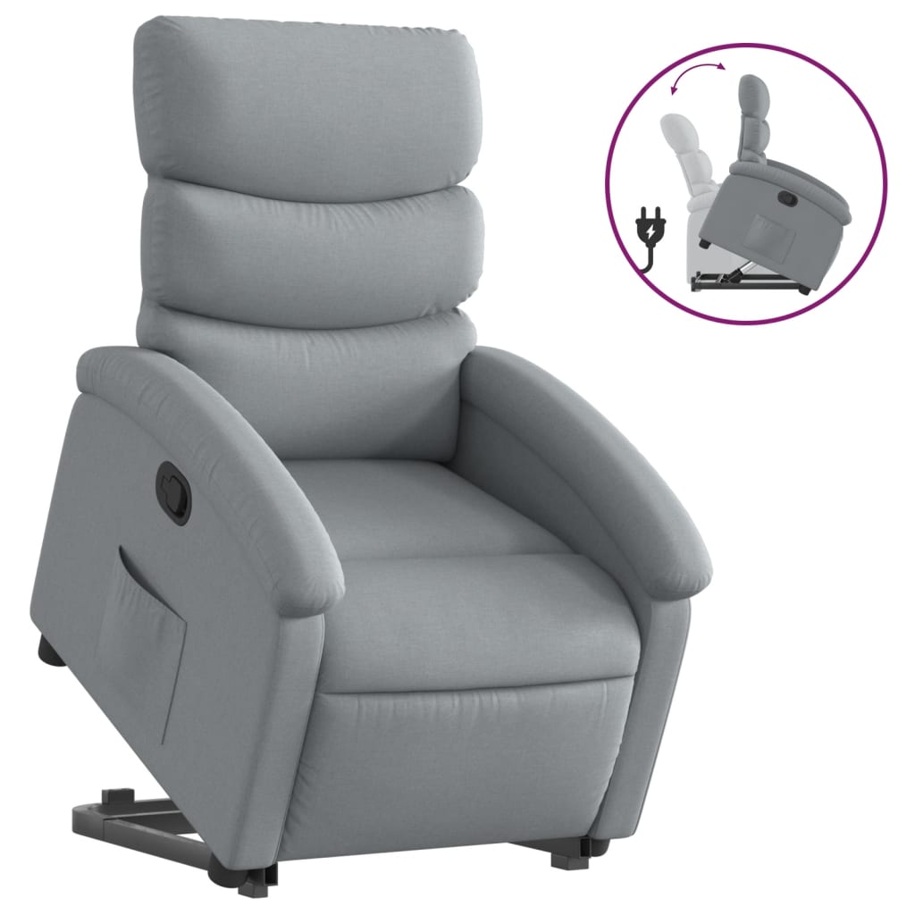 Fauteuil inclinable Gris clair Tissu - XIOS