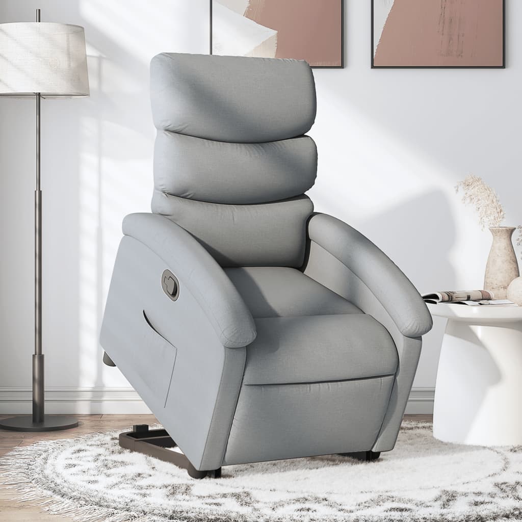 Fauteuil inclinable Gris clair Tissu - XIOS