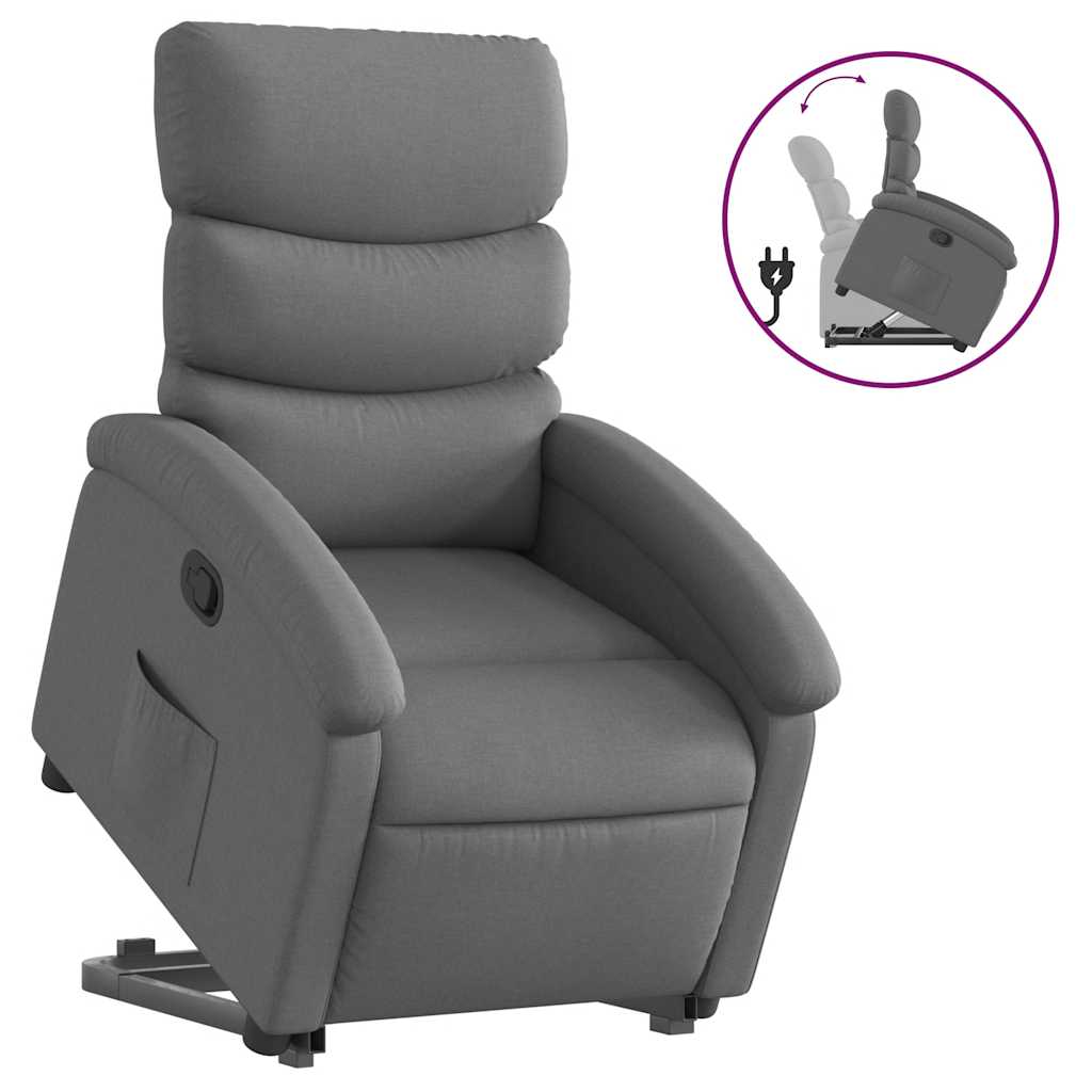 Fauteuil inclinable Gris foncé Tissu - XIOS