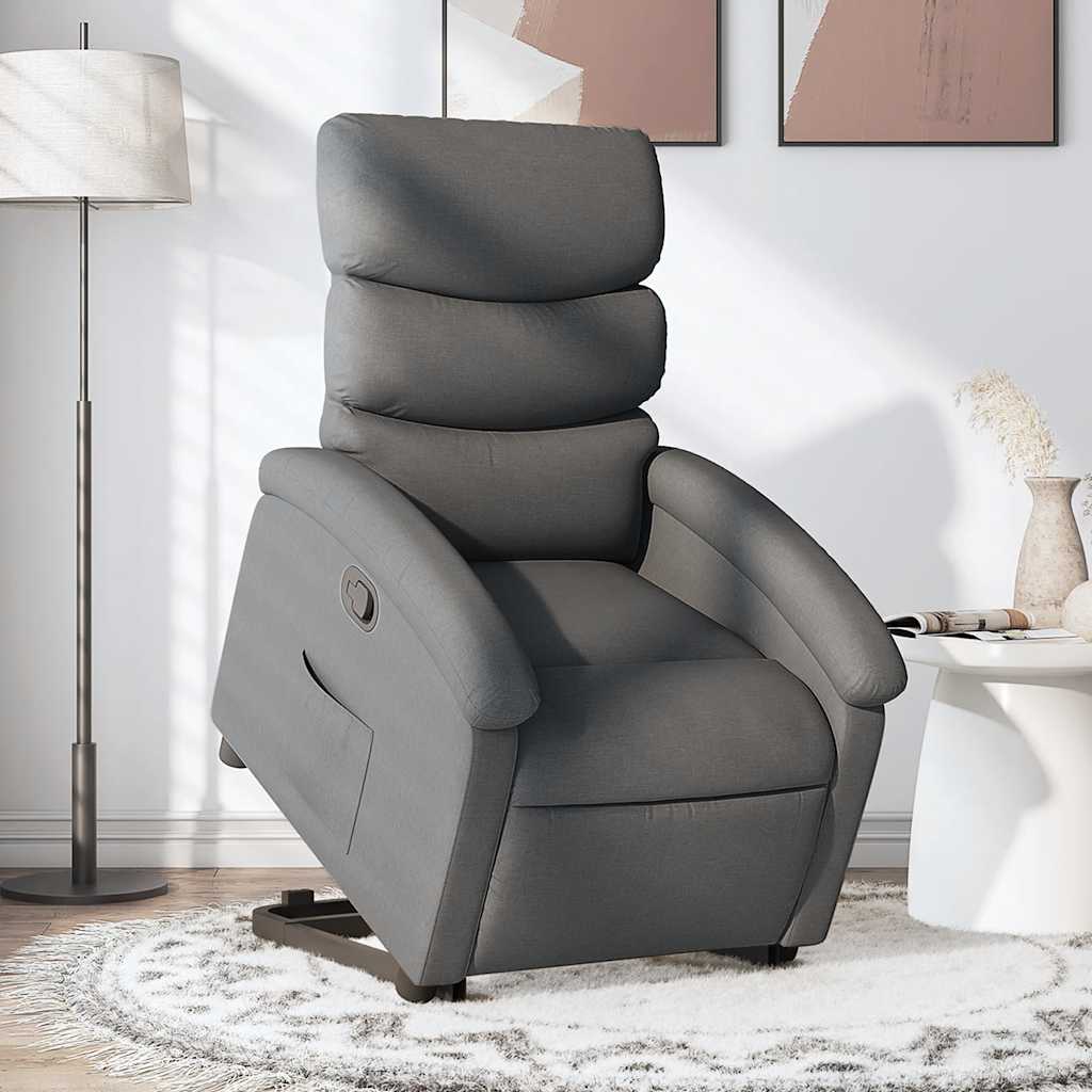 Fauteuil inclinable Gris foncé Tissu - XIOS