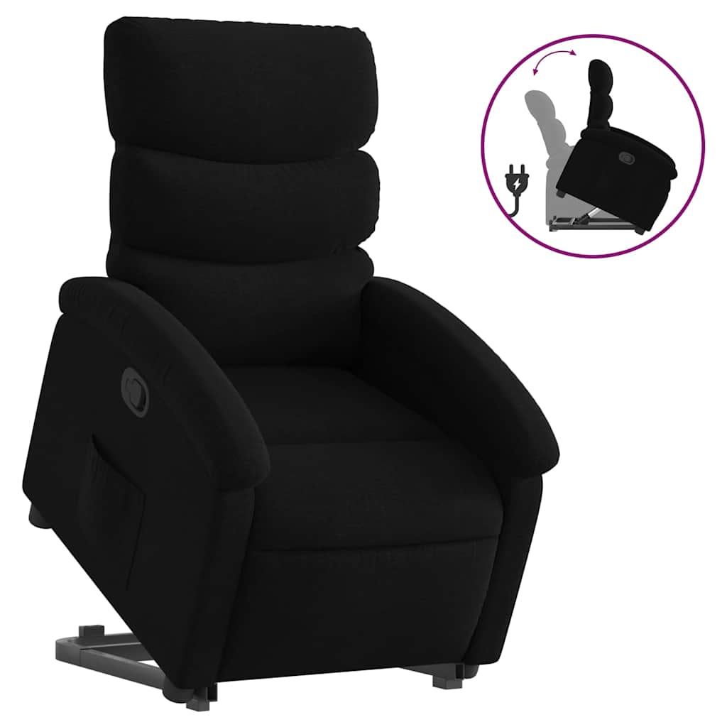 Fauteuil inclinable noir tissu