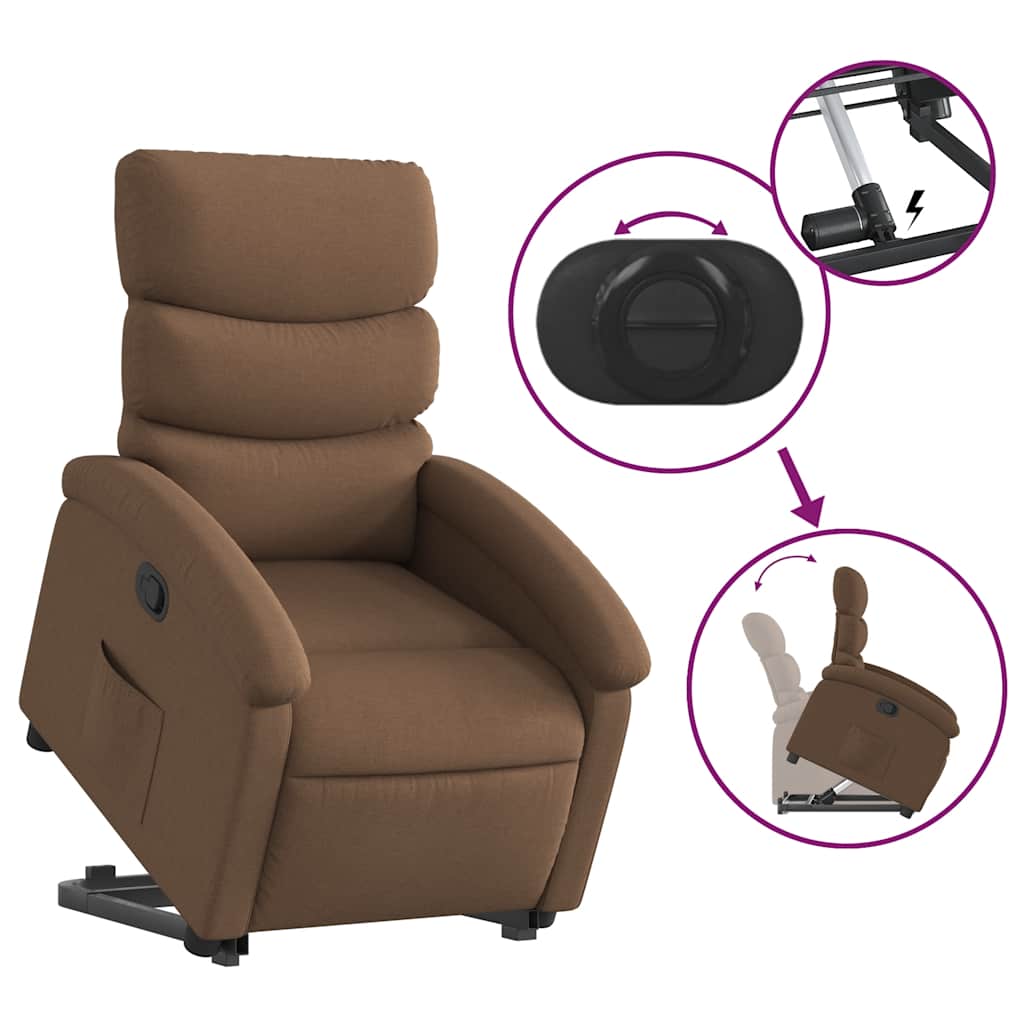 Fauteuil inclinable Marron Tissu