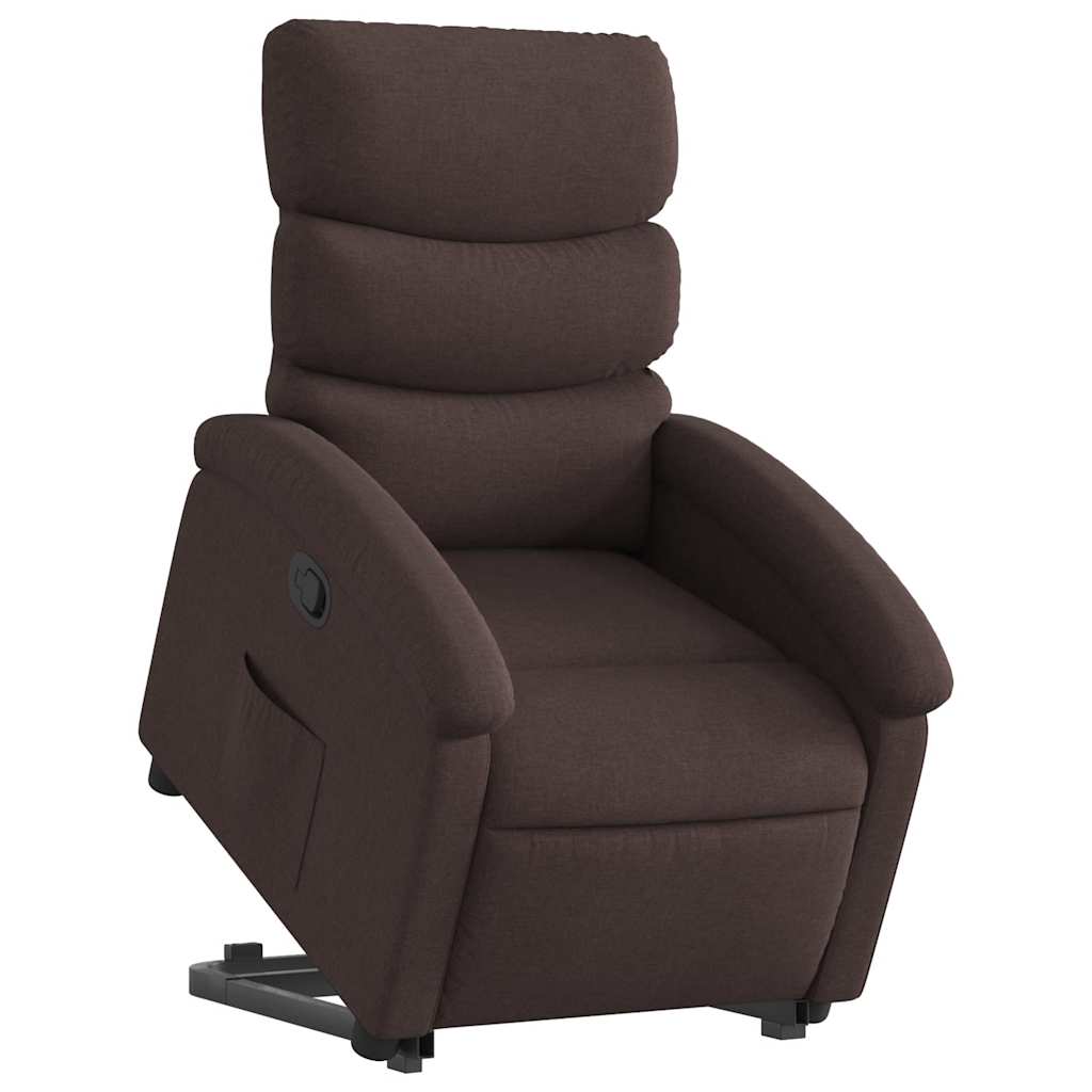 Fauteuil inclinable marron foncé tissu - XIOS
