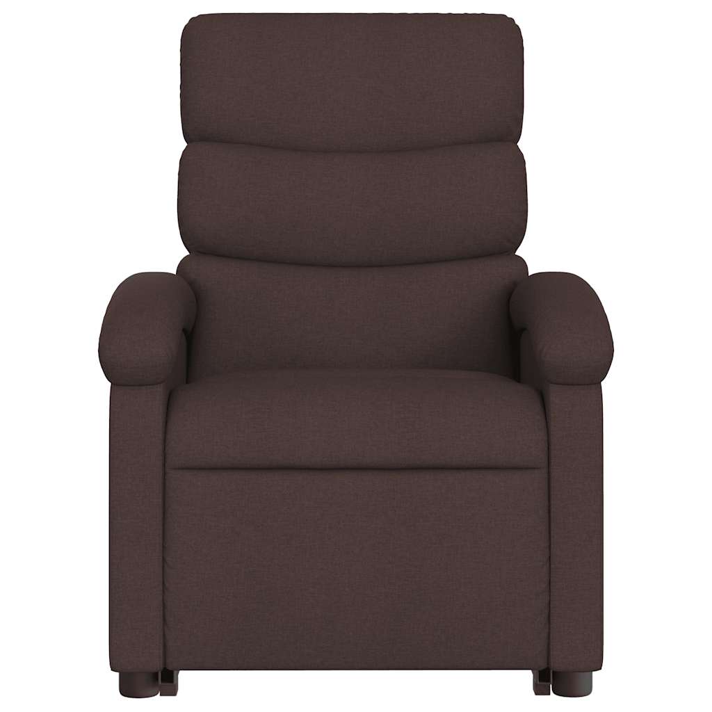 Fauteuil inclinable marron foncé tissu - XIOS