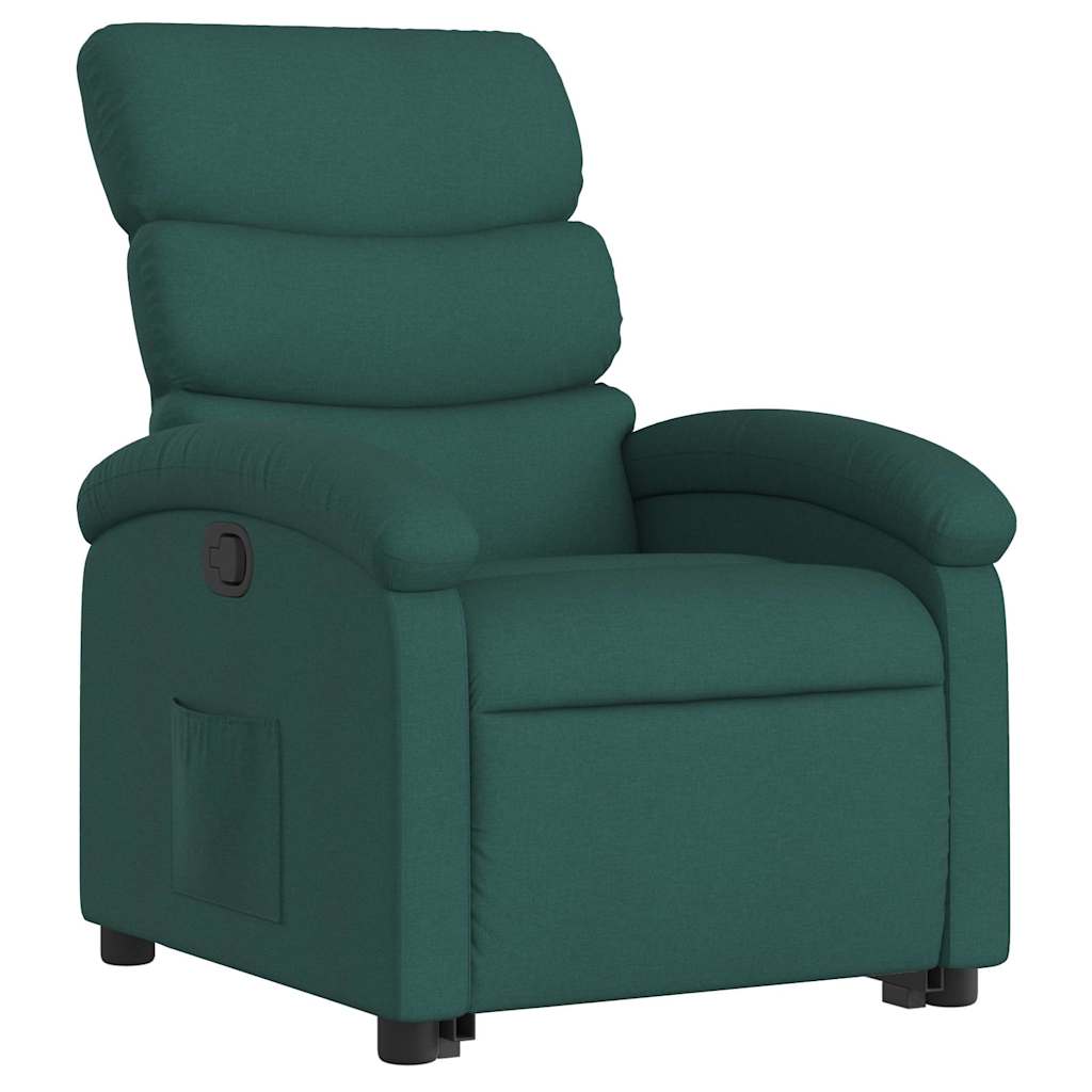 Fauteuil inclinable vert foncé tissu - XIOS
