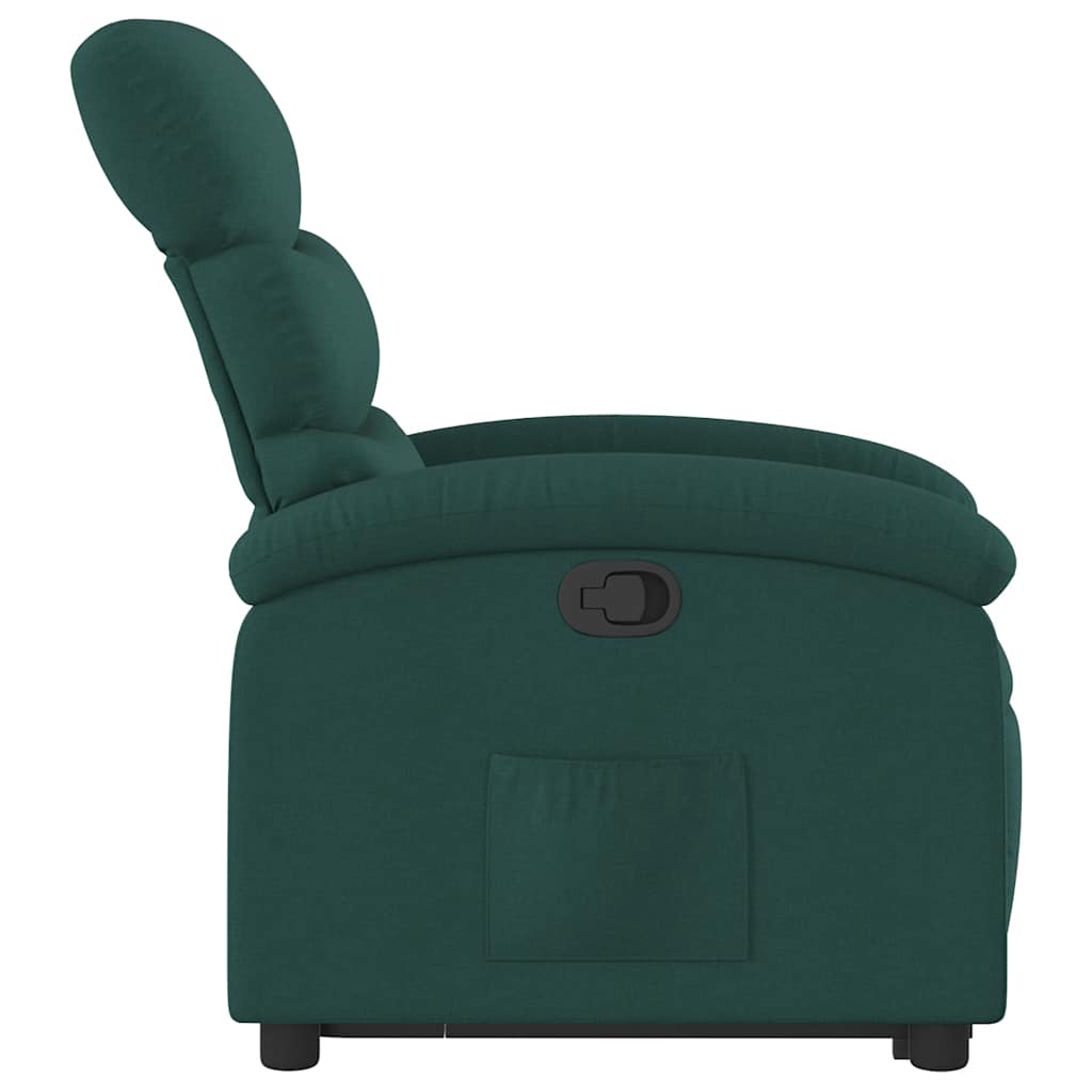 Fauteuil inclinable vert foncé tissu - XIOS