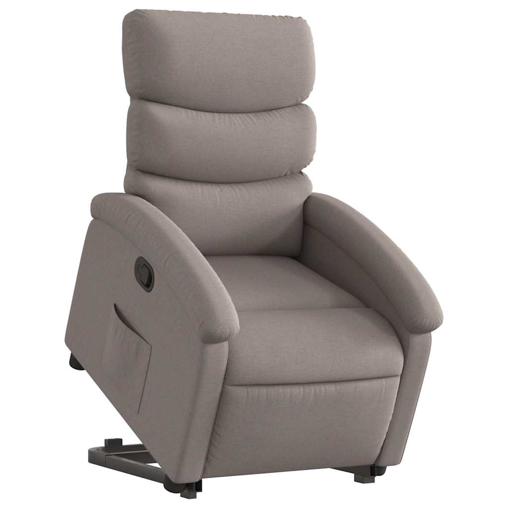 Fauteuil inclinable taupe tissu - XIOS