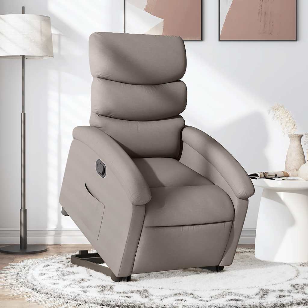 Fauteuil inclinable taupe tissu - XIOS