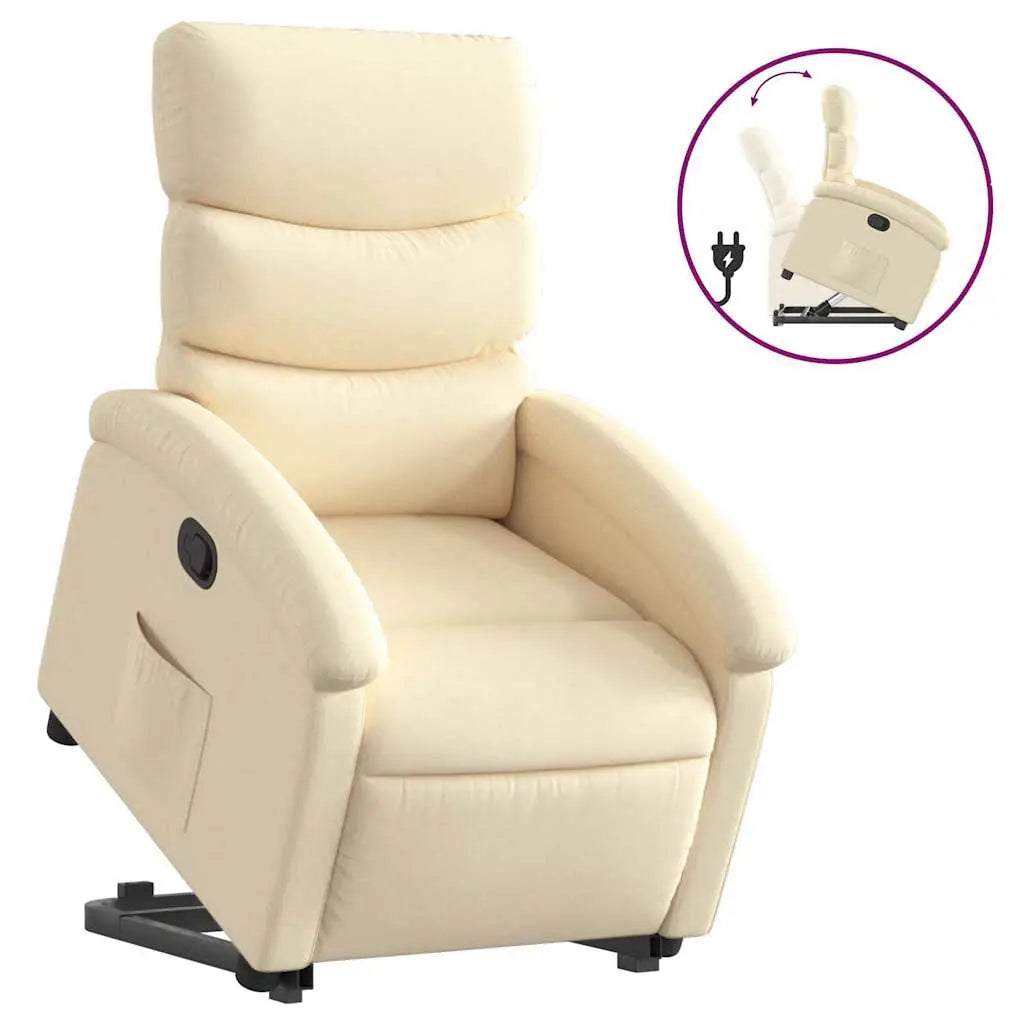 Fauteuil inclinable Crème Tissu - XIOS
