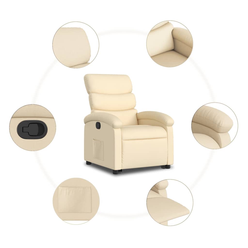 Fauteuil inclinable Crème Tissu - XIOS