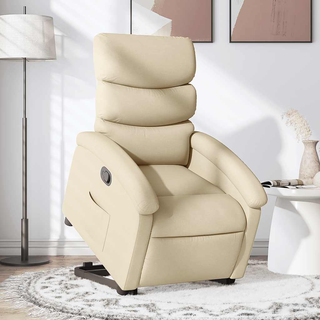 Fauteuil inclinable Crème Tissu - XIOS