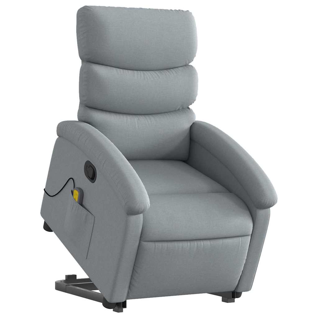 Fauteuil de massage inclinable Gris clair Tissu - XIOS