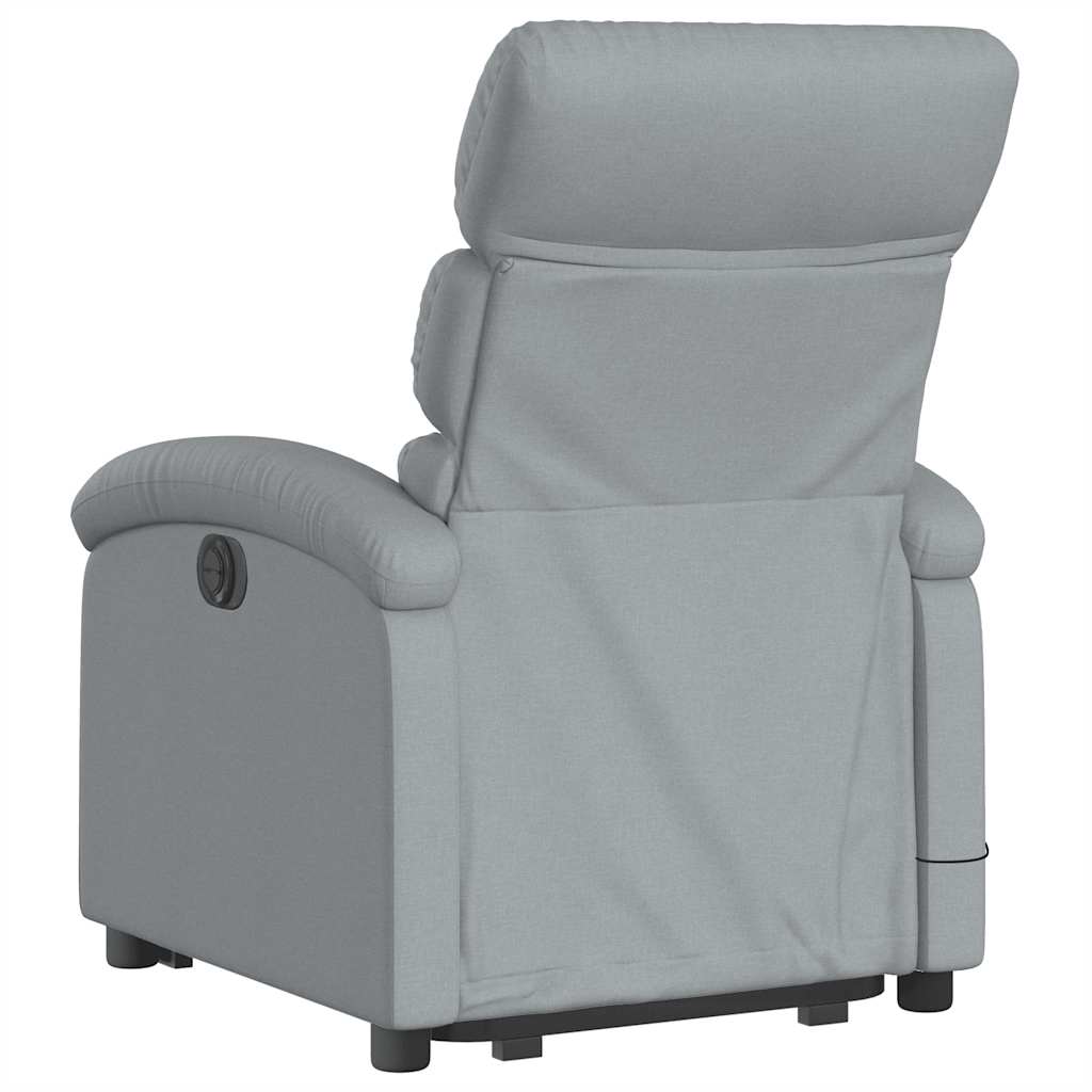Fauteuil de massage inclinable Gris clair Tissu