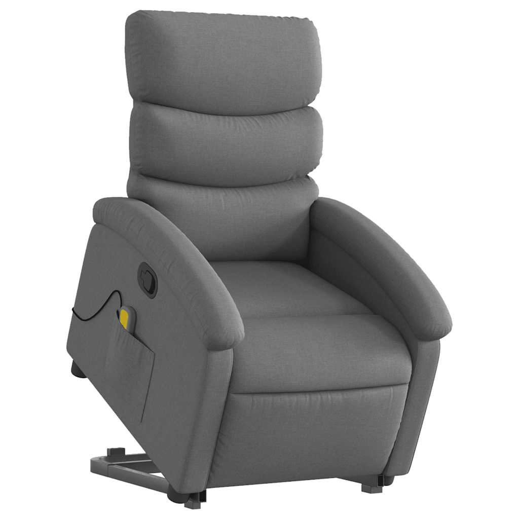 Fauteuil de massage inclinable Gris foncé Tissu - XIOS