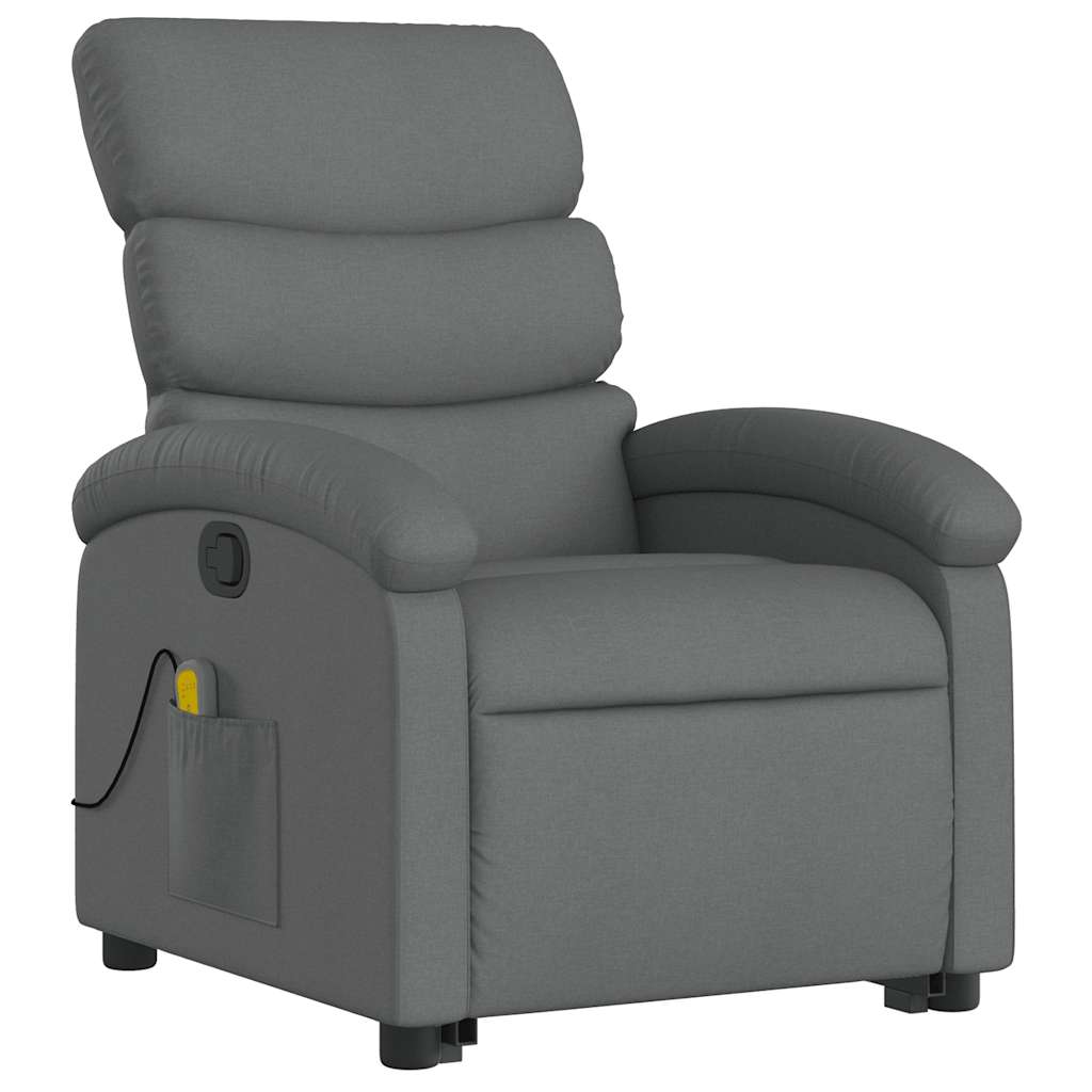 Fauteuil de massage inclinable Gris foncé Tissu - XIOS