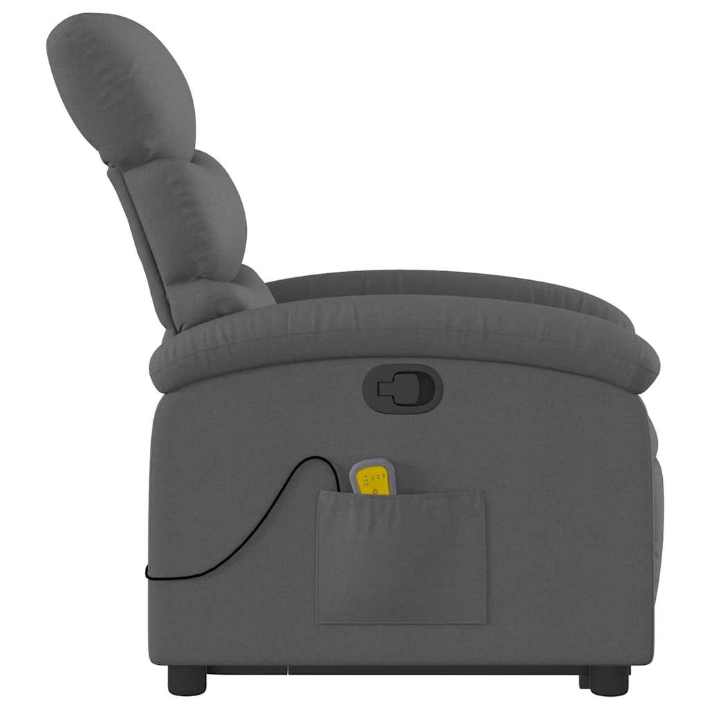 Fauteuil de massage inclinable Gris foncé Tissu - XIOS