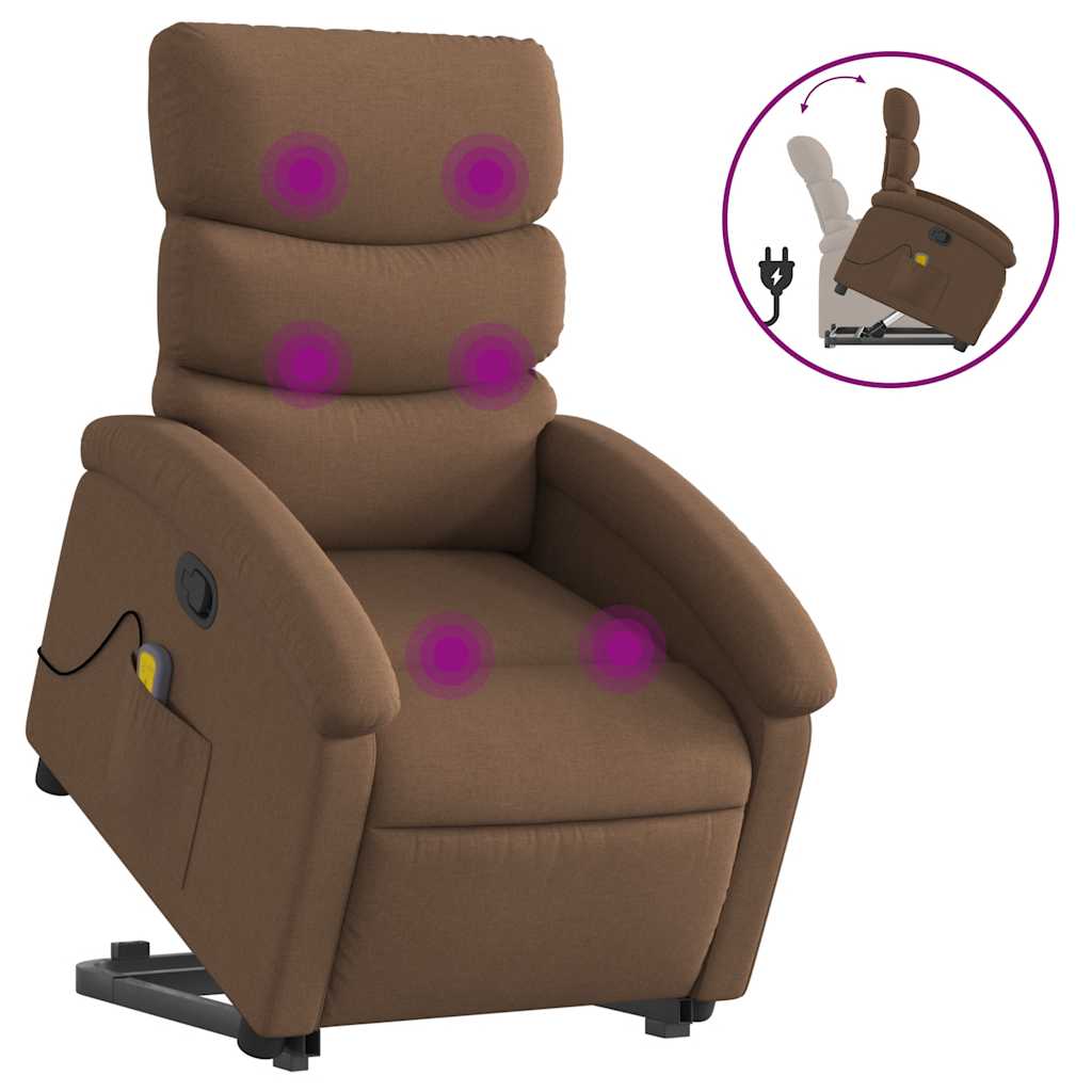 Fauteuil de massage inclinable Marron Tissu - XIOS
