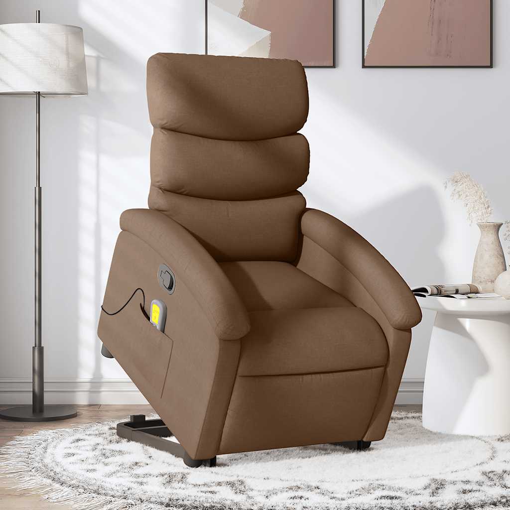 Fauteuil de massage inclinable Marron Tissu - XIOS