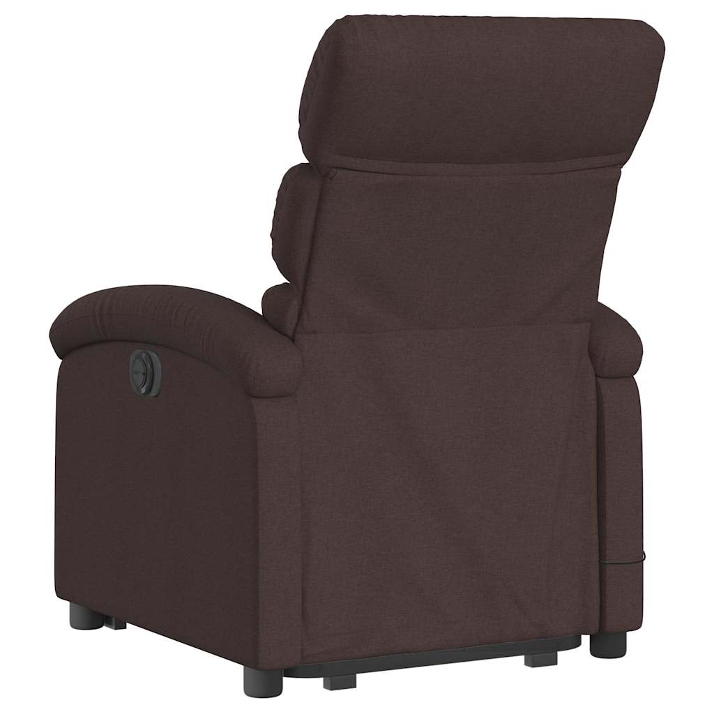 Fauteuil inclinable de massage Marron foncé Tissu - XIOS