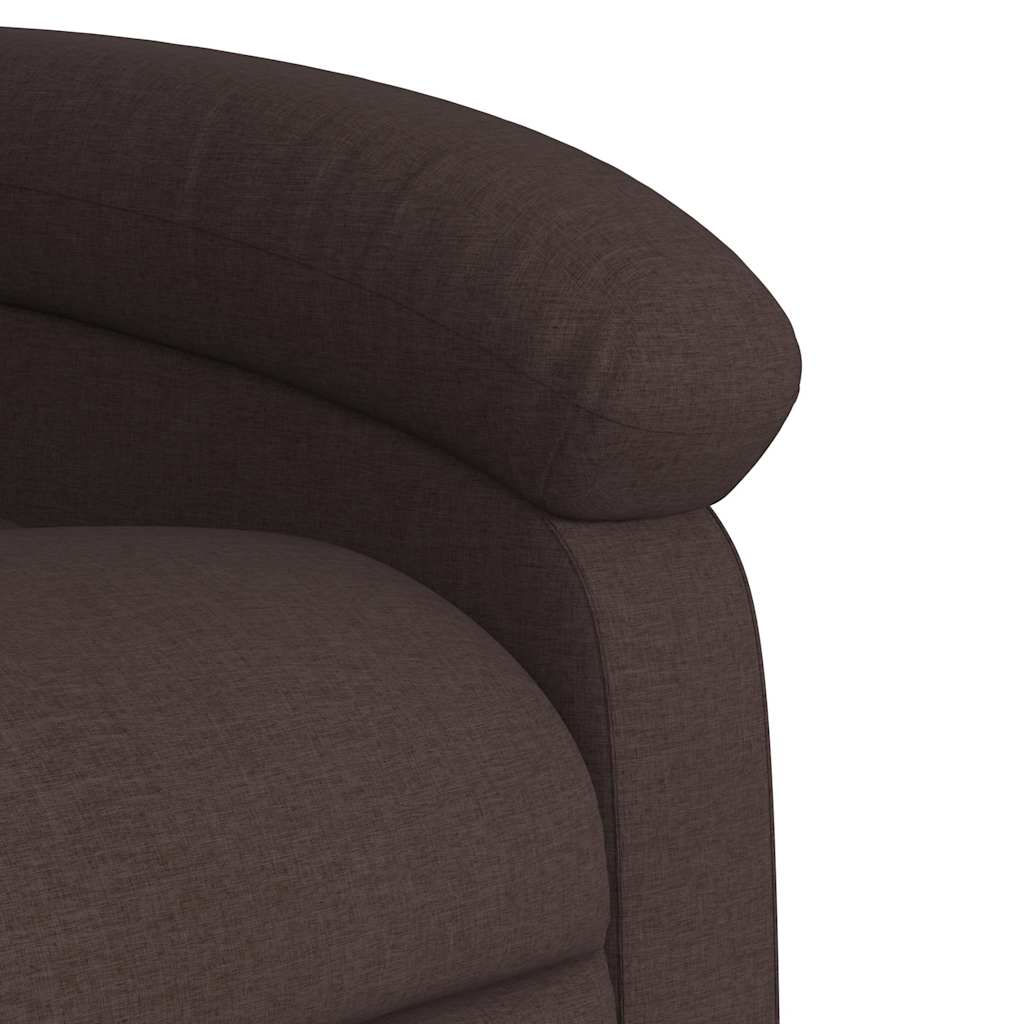 Fauteuil inclinable de massage Marron foncé Tissu - XIOS