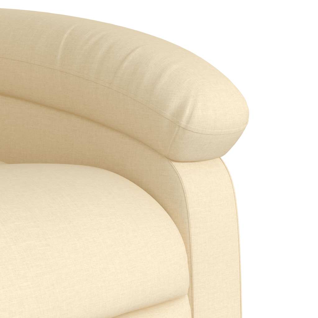 Fauteuil inclinable de massage Crème Tissu