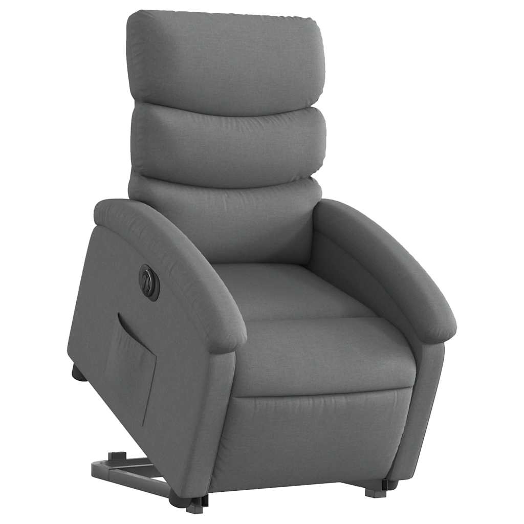 Fauteuil inclinable électrique gris foncé tissu - XIOS
