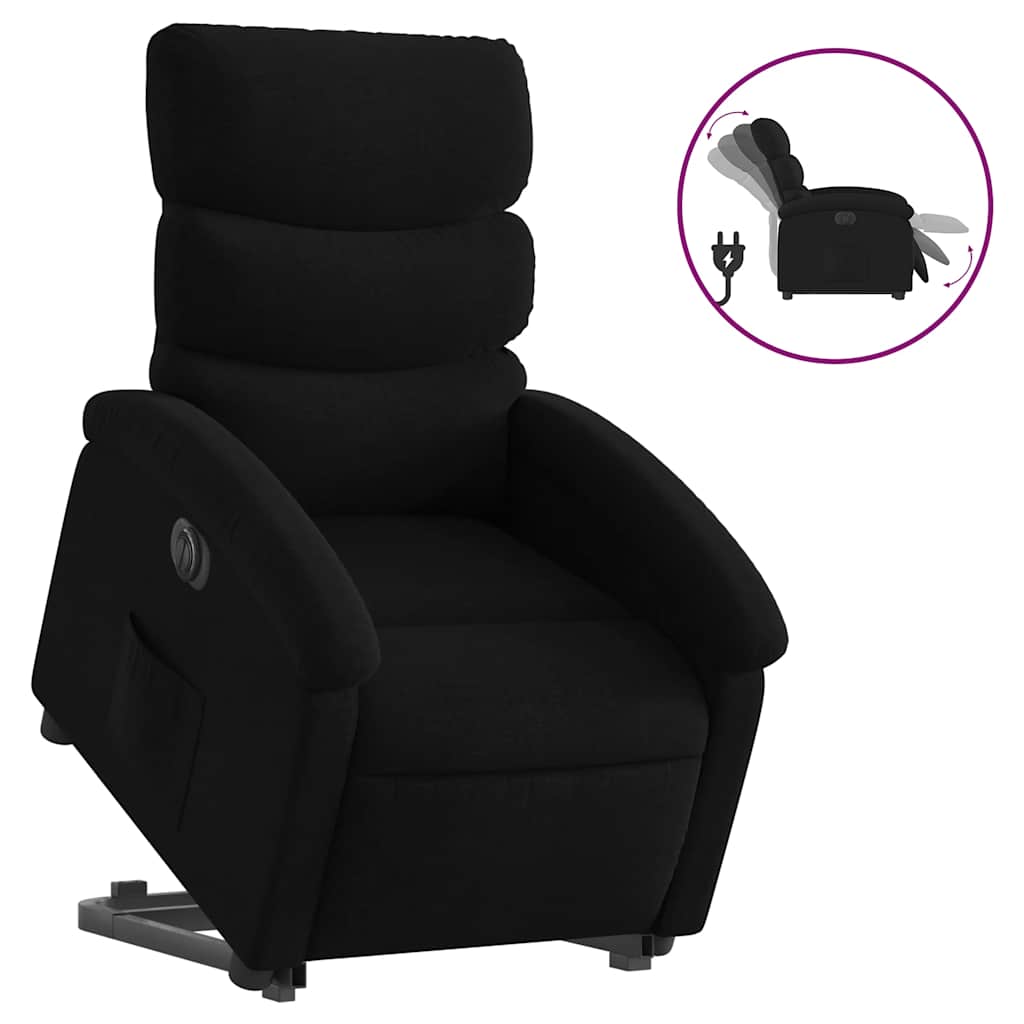 Fauteuil inclinable électrique noir tissu - XIOS