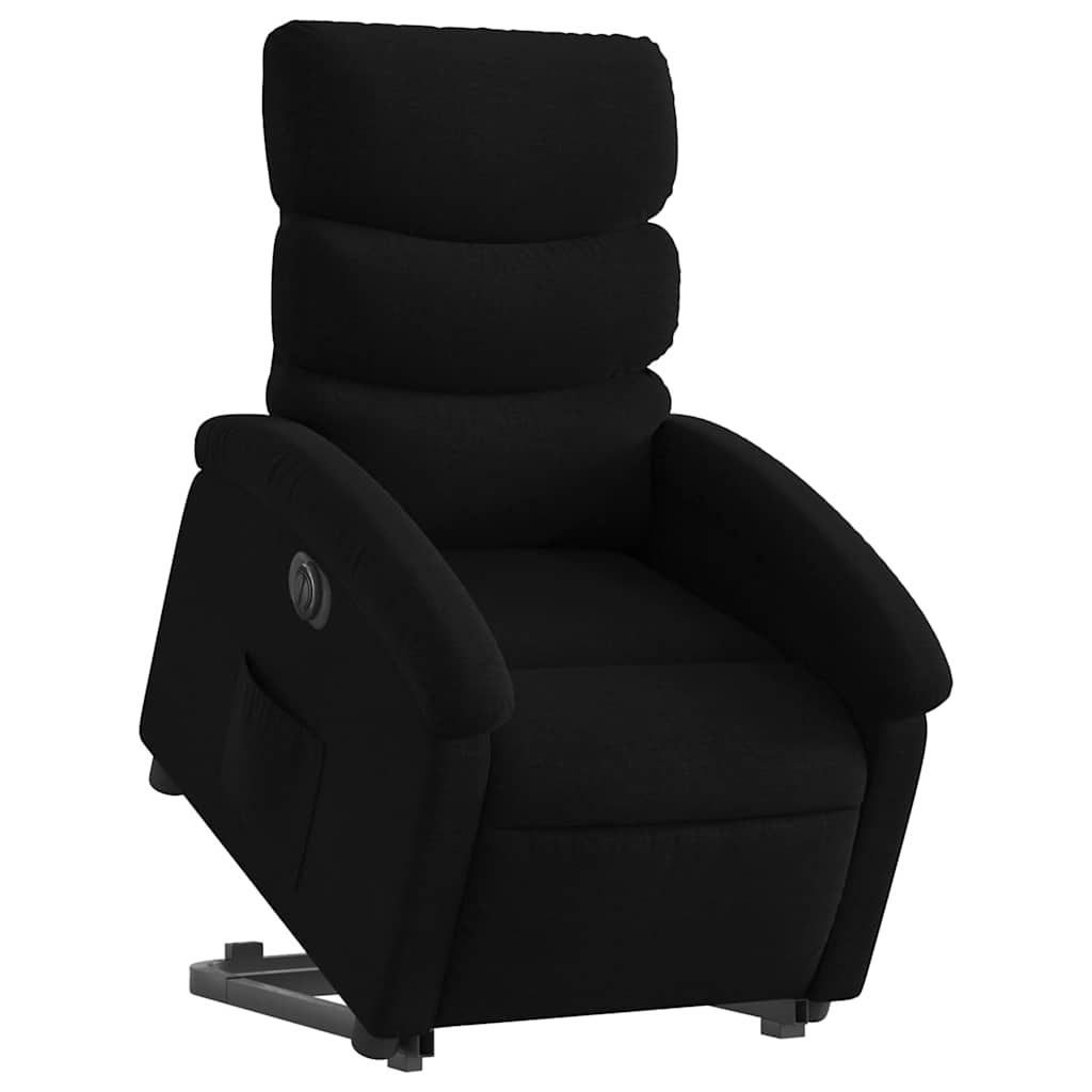 Fauteuil inclinable électrique noir tissu