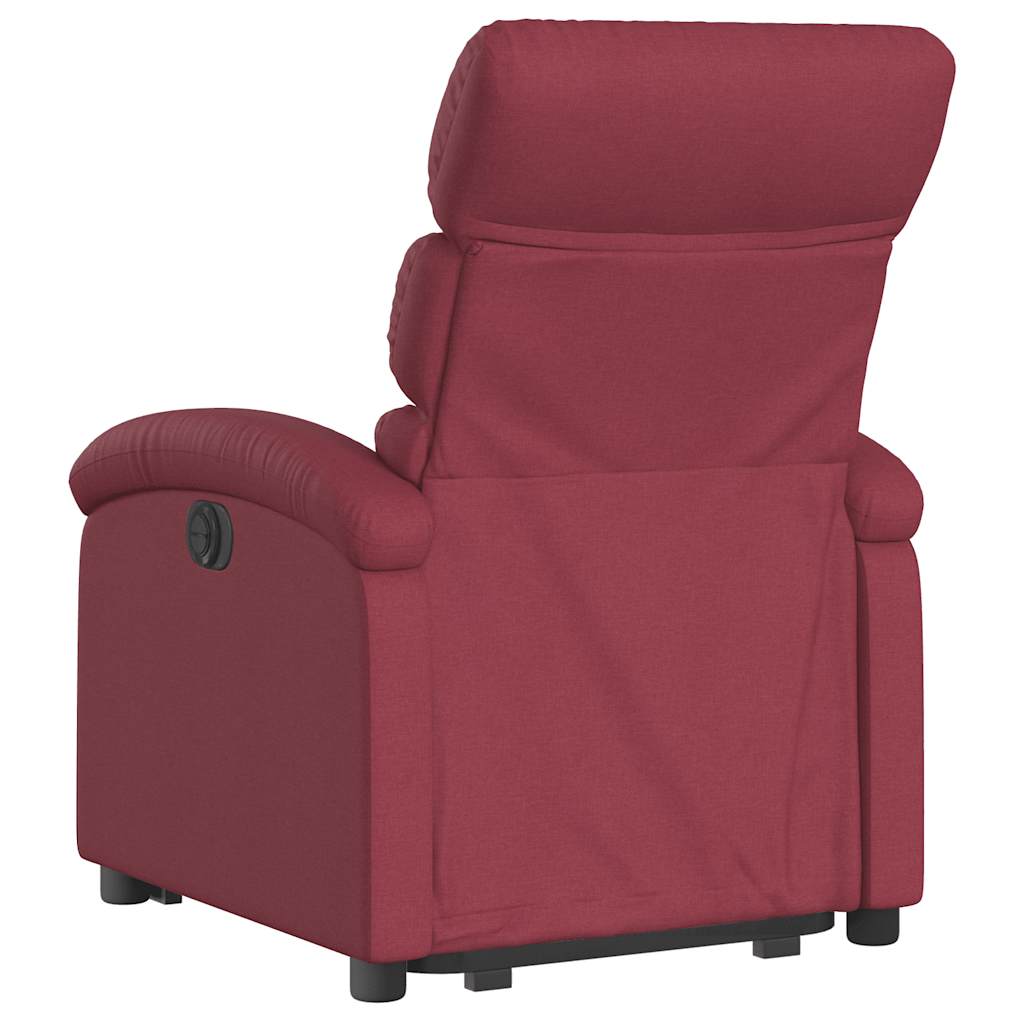 Fauteuil inclinable électrique rouge bordeaux tissu - XIOS