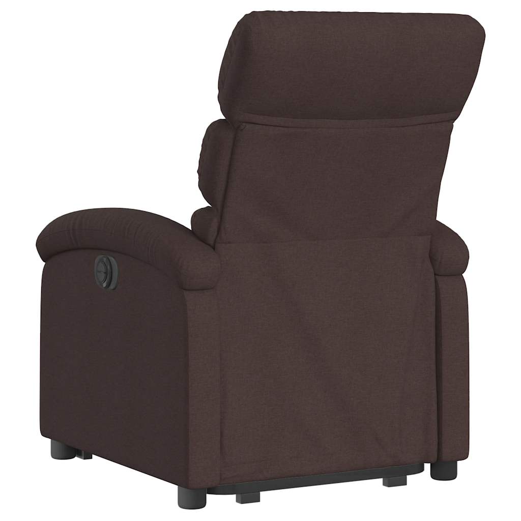 Fauteuil inclinable électrique marron foncé tissu - XIOS