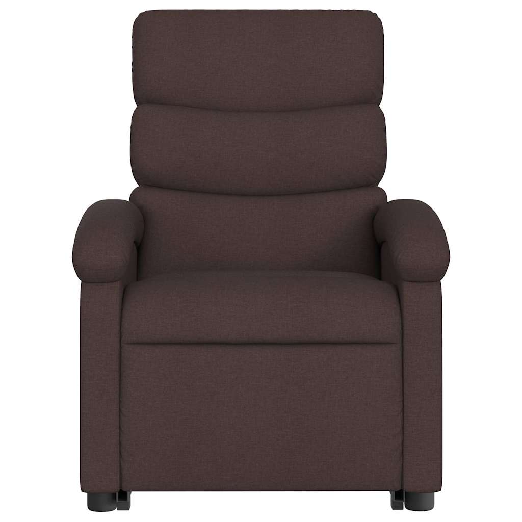 Fauteuil inclinable électrique marron foncé tissu - XIOS