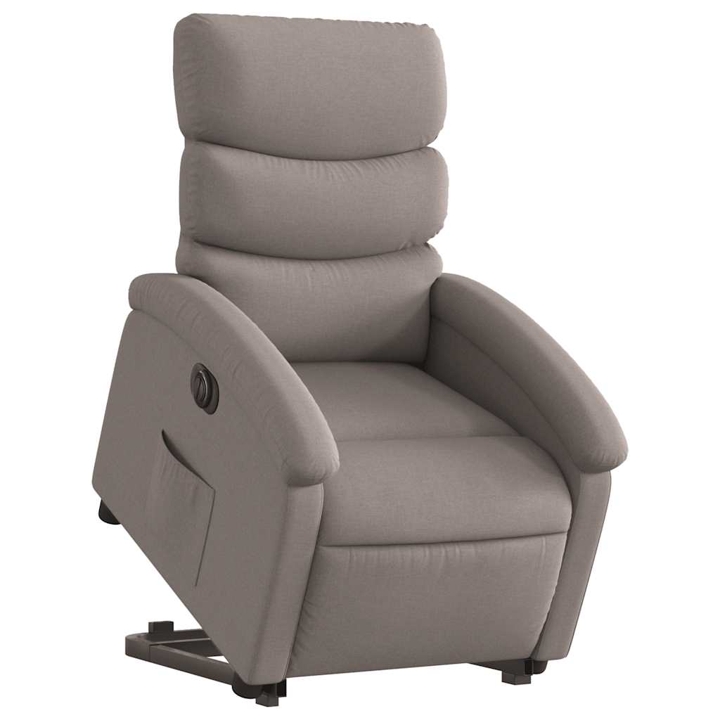 Fauteuil inclinable électrique taupe tissu - XIOS
