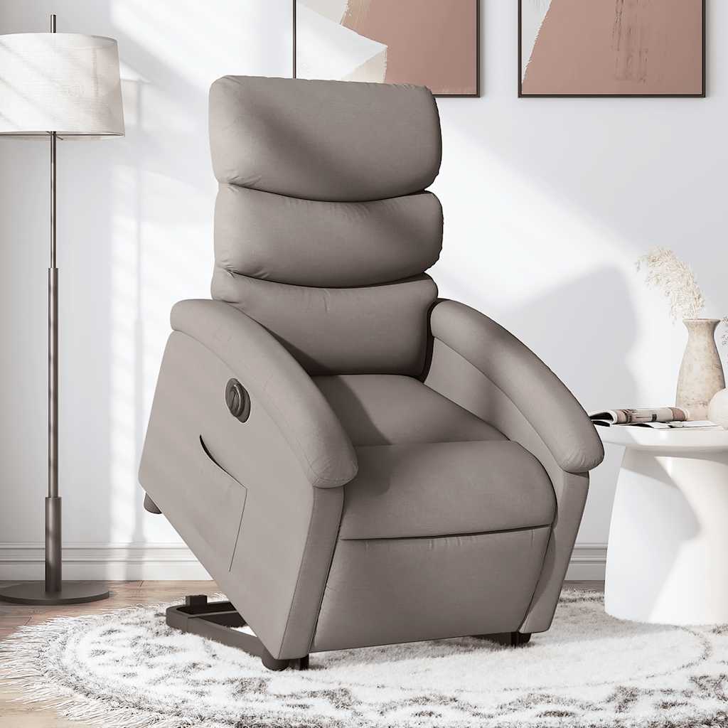 Fauteuil inclinable électrique taupe tissu - XIOS