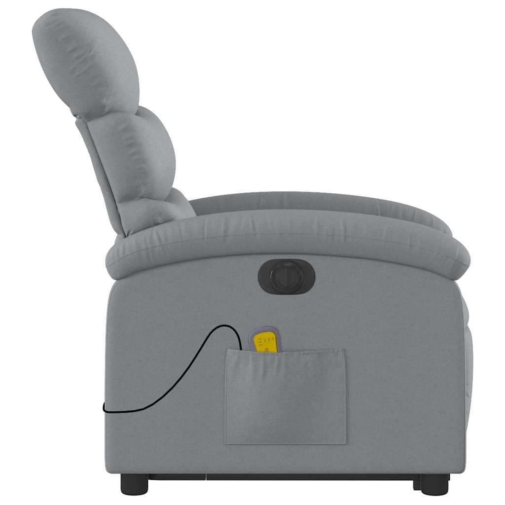 Fauteuil inclinable de massage électrique Gris clair Tissu - XIOS