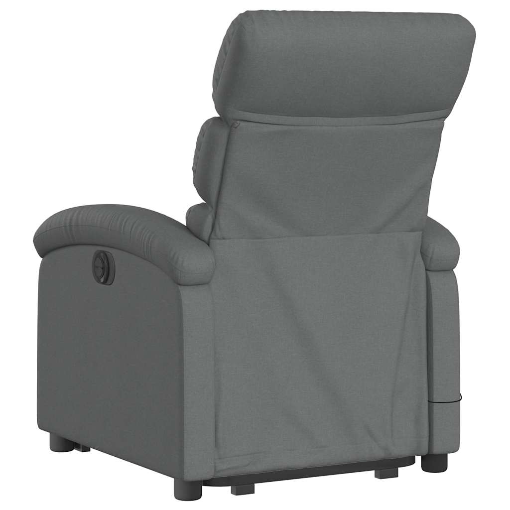 Fauteuil inclinable de massage électrique Gris foncé Tissu - XIOS