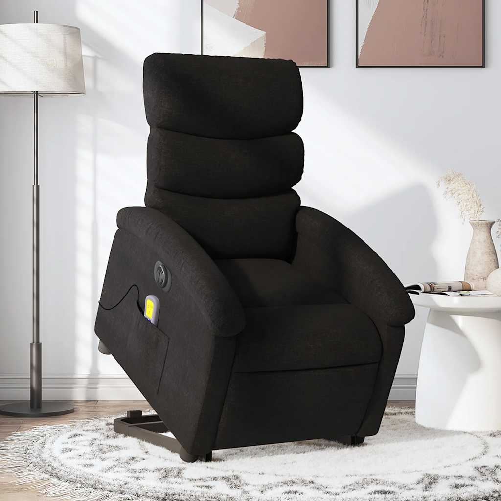 Fauteuil inclinable de massage électrique Noir Tissu - XIOS
