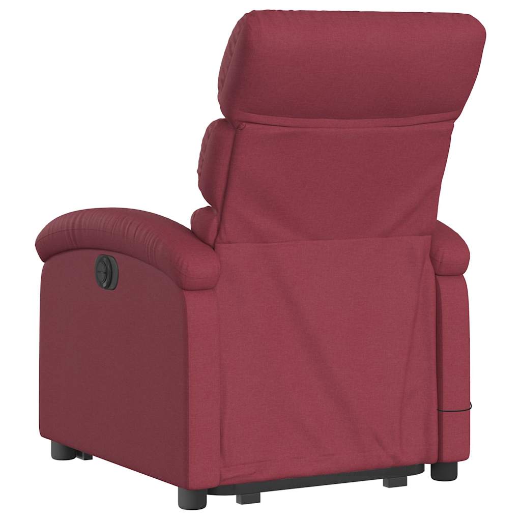 Fauteuil inclinable de massage électrique Rouge bordeaux Tissu - XIOS