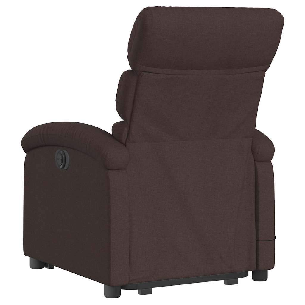 Fauteuil inclinable de massage électrique Marron foncé Tissu - XIOS