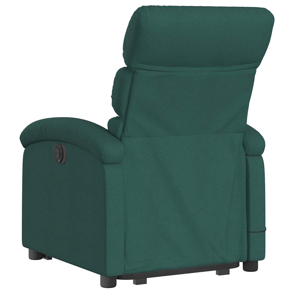 Fauteuil inclinable de massage électrique Vert foncé Tissu - XIOS