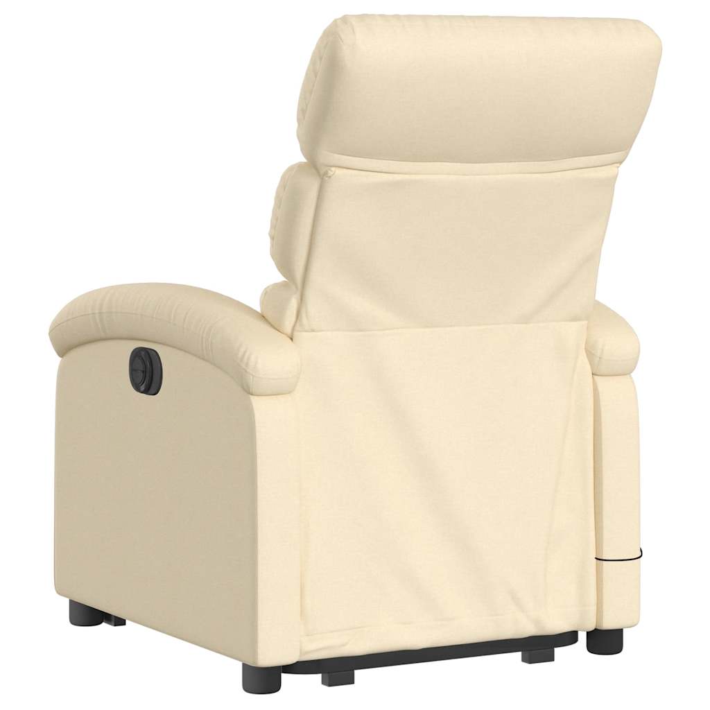 Fauteuil inclinable de massage électrique Crème Tissu - XIOS