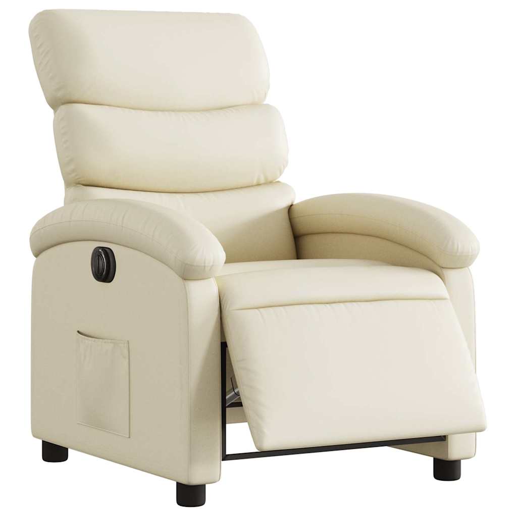 Fauteuil inclinable électrique Crème Similicuir - XIOS