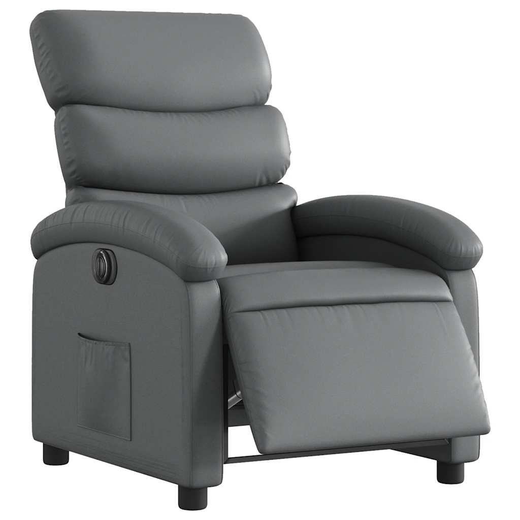Fauteuil inclinable électrique Gris Similicuir - XIOS