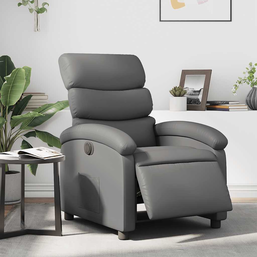 Fauteuil inclinable électrique Gris Similicuir - XIOS