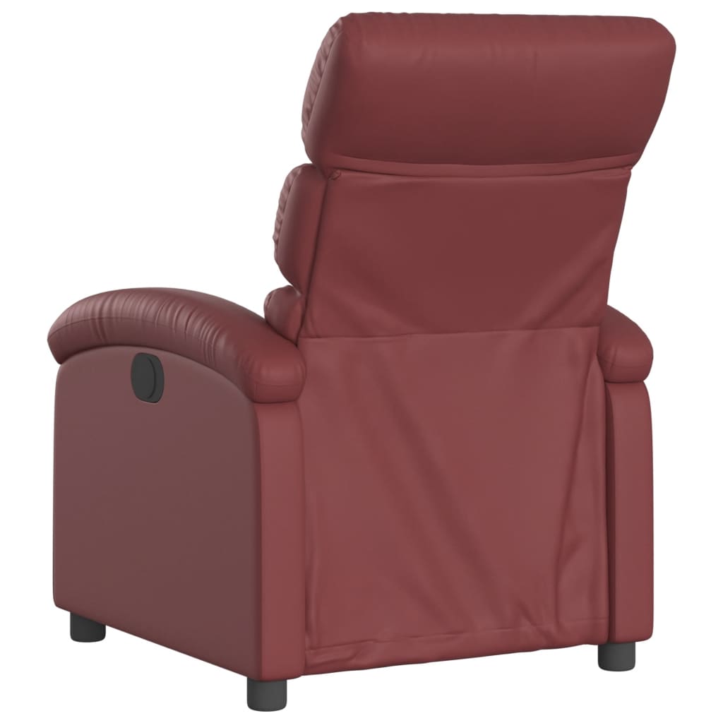 Fauteuil inclinable électrique Rouge bordeaux Similicuir - XIOS