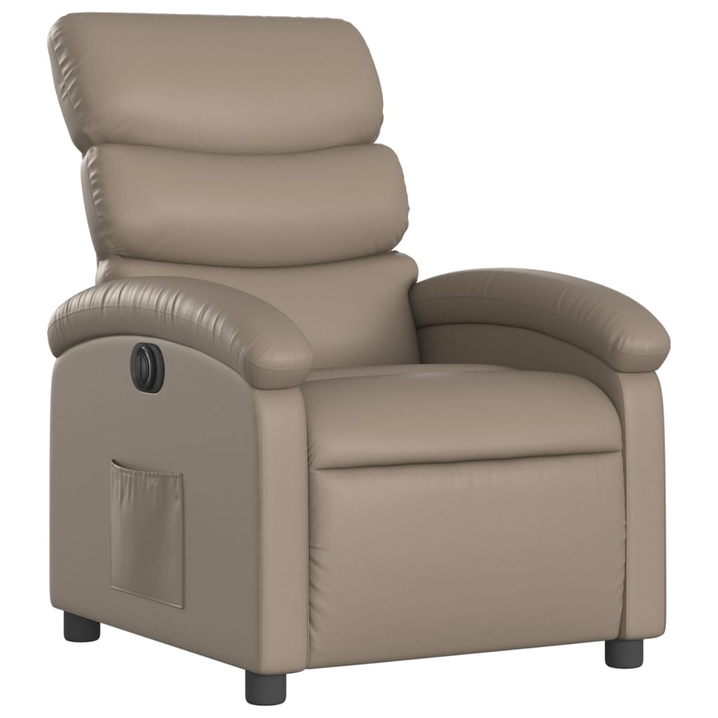 Fauteuil inclinable électrique Cappuccino Similicuir - XIOS