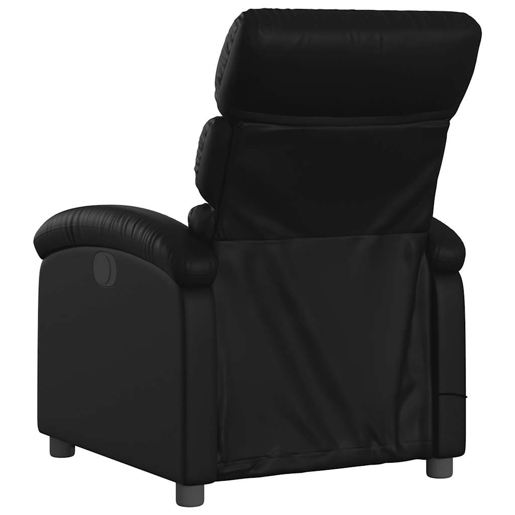 Fauteuil de massage inclinable électrique noir similicuir - XIOS