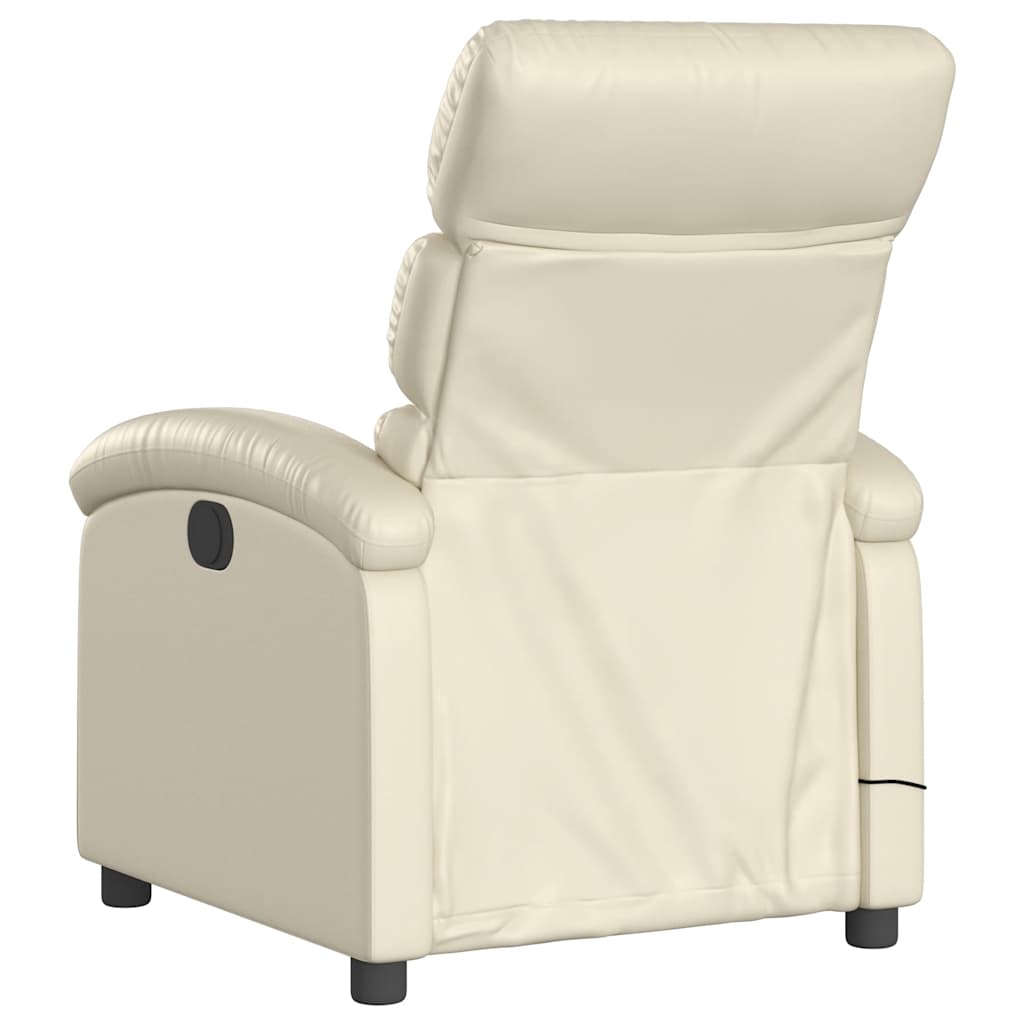 Fauteuil de massage inclinable électrique crème similicuir - XIOS
