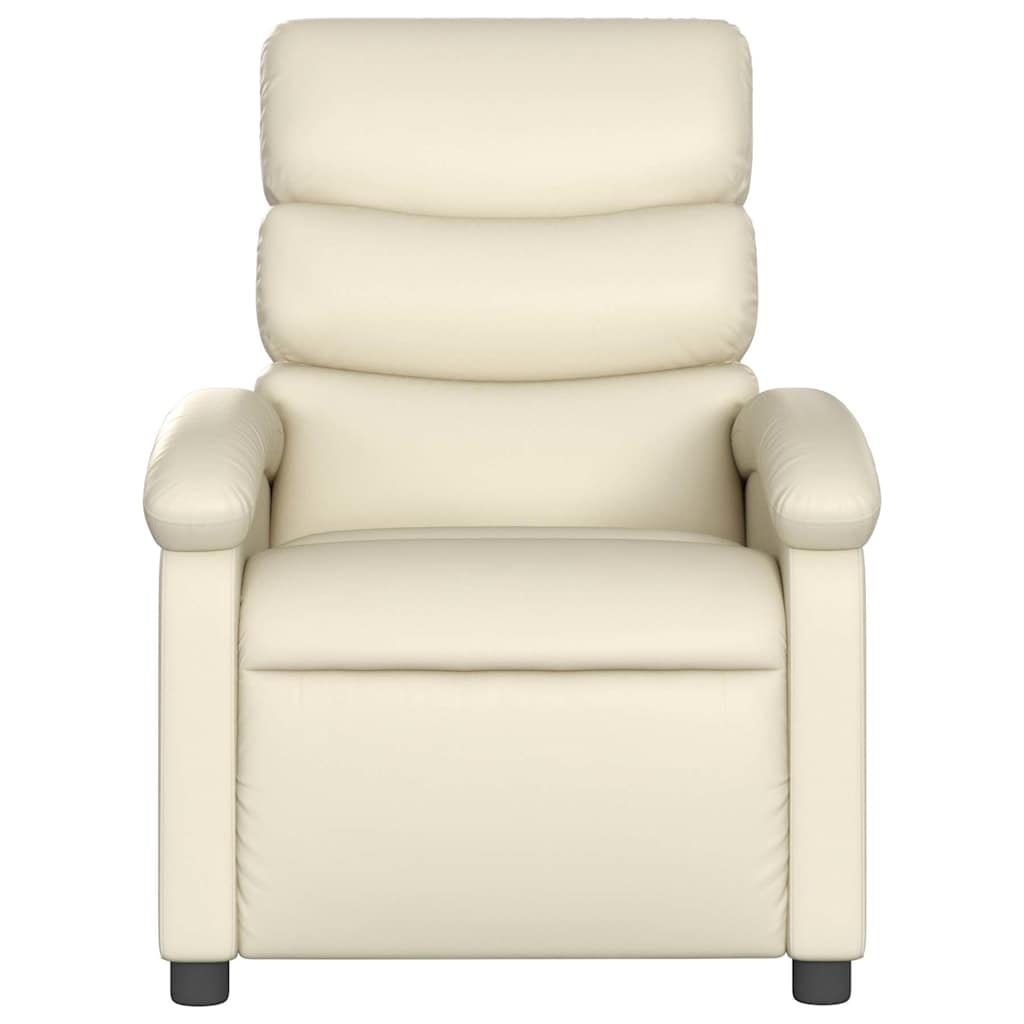 Fauteuil de massage inclinable électrique crème similicuir - XIOS