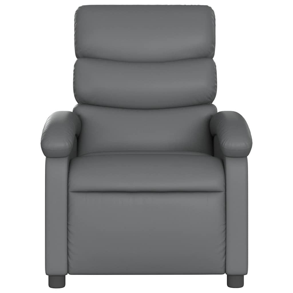 Fauteuil de massage inclinable électrique gris similicuir - XIOS